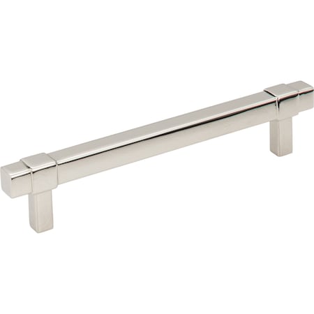 Jeffrey Alexander 128 mm Center-to-Center Polished Nickel Square Zane Cabinet Pull 293-128NI